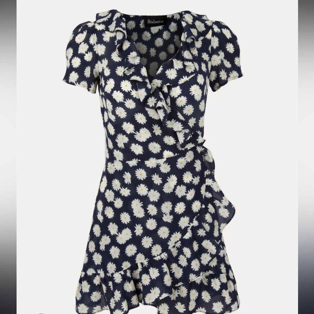 Floral Ruffle Wrap Dress